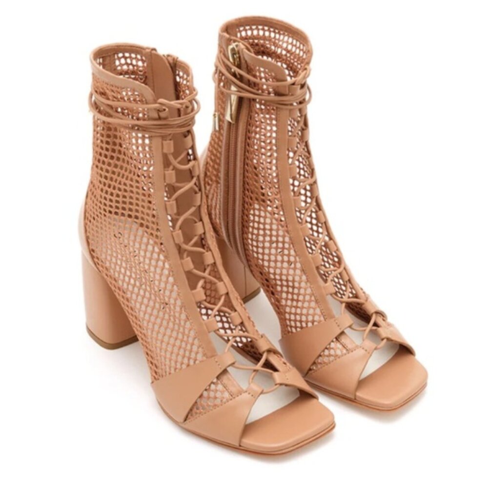 Daniella Shevel - Romi Mesh Heel Boot - Creamy Camel